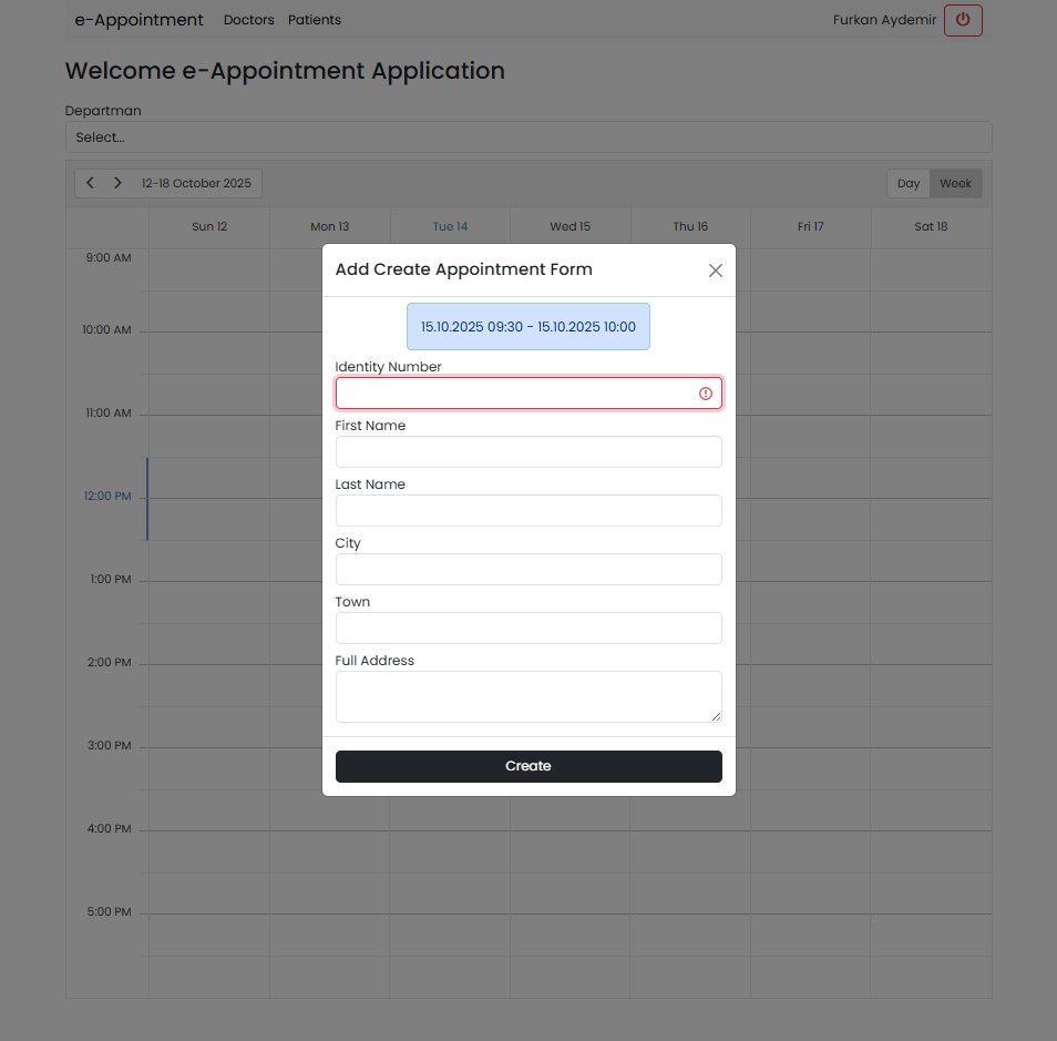 .NET 8 ve Angular 17 ile e-Appointment Uygulaması