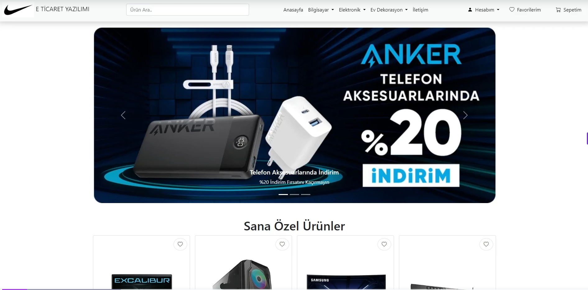 E-Ticaret Sitesi